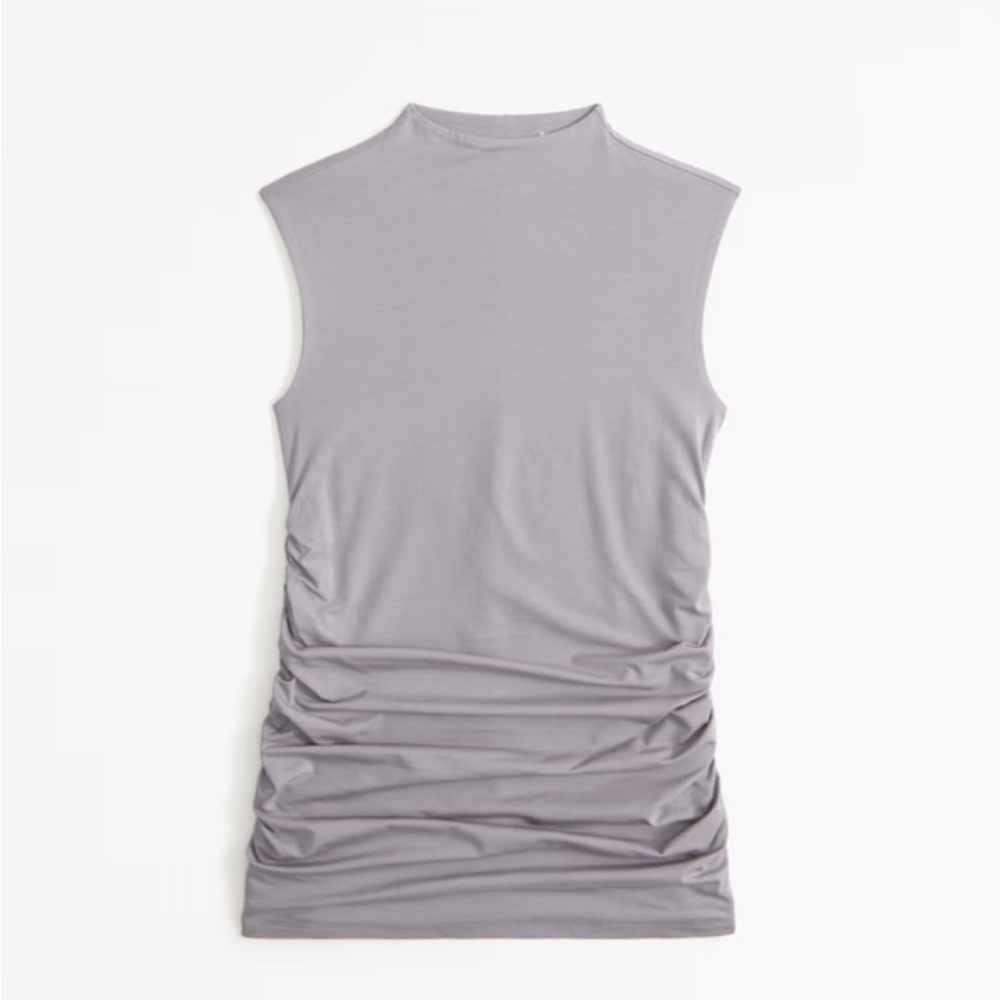 Abercrombie & Fitch Lavender Ruched Tank Top